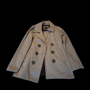 Me Jane Charcoal Wool Blend Coat